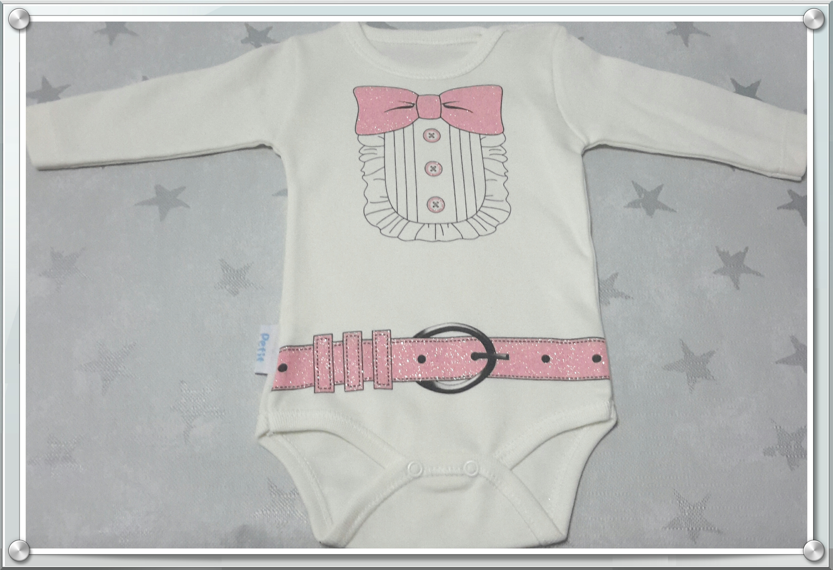 Baby romper strik glimmend